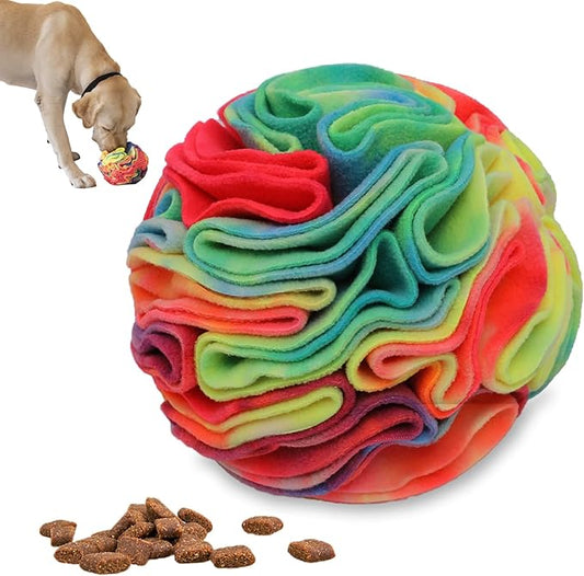 Snuffle Ball for Dogs, Puppy Treat Toy, Interactive Foraging Puzzle Toy, Enrichment Toys for Large Dogs, Sniffle Interactive Treat Ball