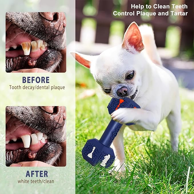 Dog Chew Toys for Aggressive Chewers,Food Grade Non-Toxic Dental Pet Toy,Tough Durable Indestructible Dog Toys for XSmall Dogs.Blue(5IB-8IB)