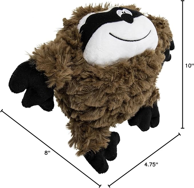 goDog PlayClean Sloth Squeaky Plush Dog Toy with Odor-Eliminating Essential Oils, Chew Guard Technology - Brown, Large