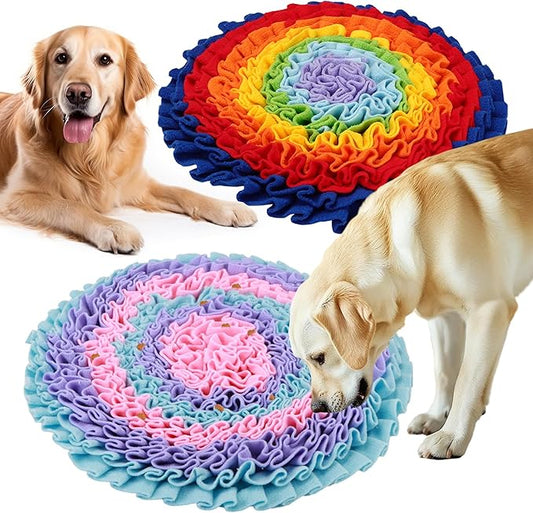 2 Pcs Snuffle Mat for Dogs, Pet Slow Feeding Interactive Toys for Smell Training, Foraging Skills, Suitable for Puppy or Cat (Large 50cm)