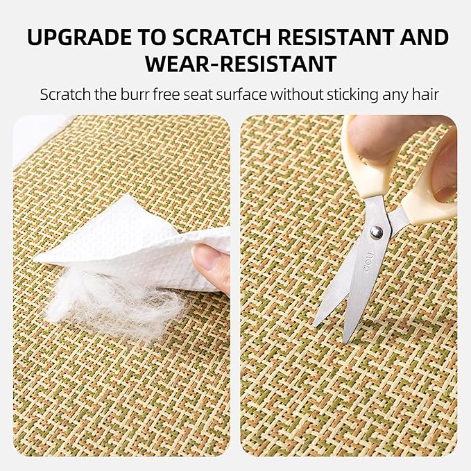 Dog Cooling Mat 36"x28", Waterproof Summer Dog Bed Mat for Big and Large Pets, Pet Cooling Mat for Crate Kennel, Natural Rattan Straw Pad, Anti-Slip Cool Mattress for Indoor and Outdoor Use (X-Large)