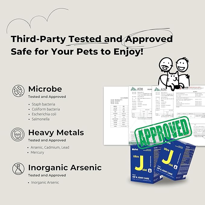 Oh!Pet® Hip & Joint Glucosamine for Dogs & Cats – UC2 & Collagen (30 Packets)