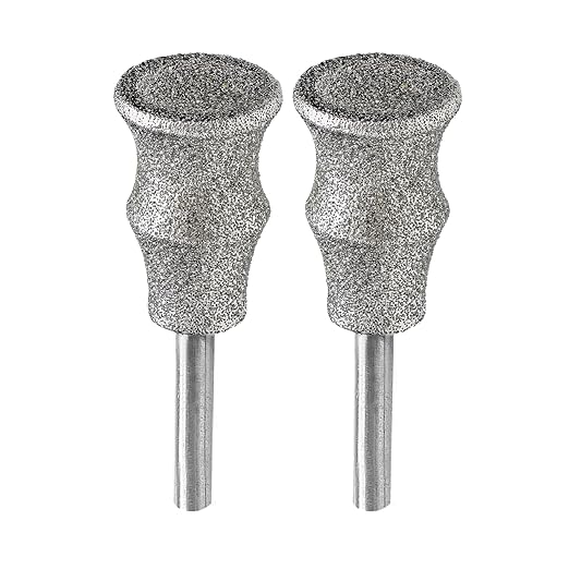 Diamond Rotary Pet Nail Grinder Replacement Heads Dog Nail Grinder Bit-BGTEC 2PCS 1/8" Diamond Replaceable Tip for Pet Claw Grooming(B)