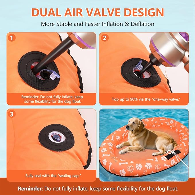 Large Dog Pool Float - 59"X39" Dog Pool Float for Large Dogs, Puncture Proof pet Floats Holds Up to 110 Lbs