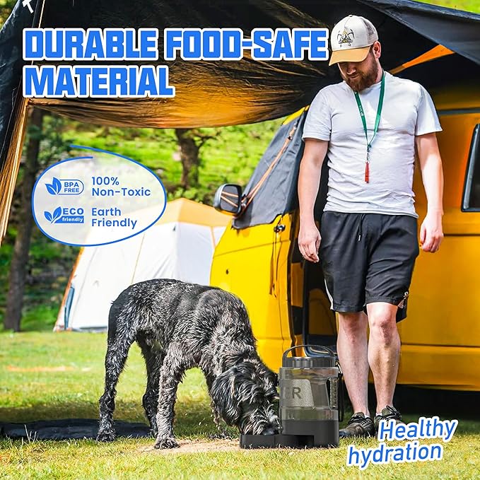 Dog Water Bottle Bowl Dispenser - 95OZ Large Dog Travel Water Bottle Portable with Pull-Out Travel Water Bowl for Dogs Camping Hiking Traveling Beach Park Accessories, Leak-Proof Pet Water Dispenser