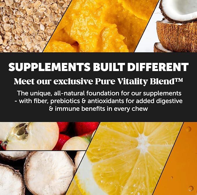 Natural Hemp Calming Chews for Dogs - Dog Anxiety Relief - Calming Aid Supplement with Valerian Root, Chamomile, + Magnesium - Stress, Separation & Thunder Support - (Chicken, 90 Count)