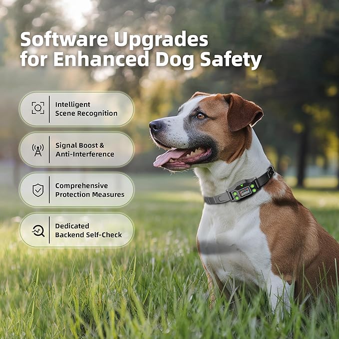 Invisible Fence for Dogs GPS Dog Wireless Fence – No Transmitter, No App, IPX7 Waterproof Rechargeable Collar, Adjustable Radius 75–2995 ft, for Medium/Large Dogs, Indoor/Outdoor Use