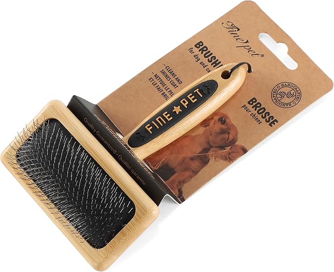 Dog Slicker Brush for Shedding Medium Long Haired Dogs and Cats Pet Grooming Brush to Remove Loose Hair Tangles and Knots M