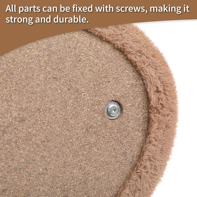 Hollypet Self Grooming Massager and Scratcher Toy - Cat Arch Brush for Back Grooming, Hair Cleaner Pads