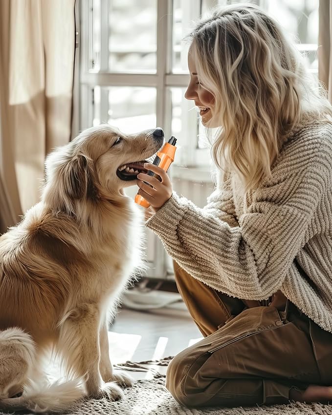 YABIFE 7-Speed Pet Nail Grinder with Light – Heavy Duty, Whisper Quiet Nail Trimmer for Dogs, Cats, Birds & Small Animals – Single-Handed Operation