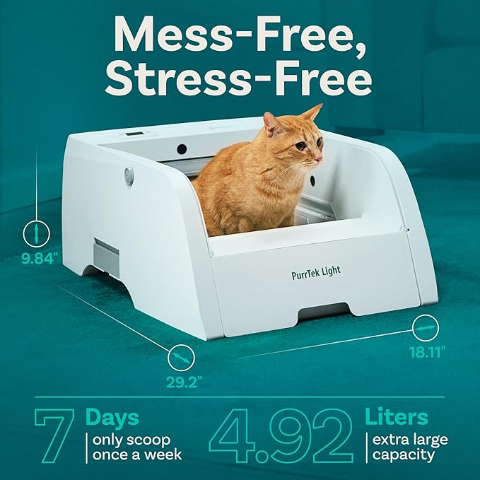 Automatic Self Cleaning Litter Box for Cats with APP Control Smart SelfCleaning Cat LitterBox, Automatic Cleaning, Odor Control, Quiet & Easy Maintenance