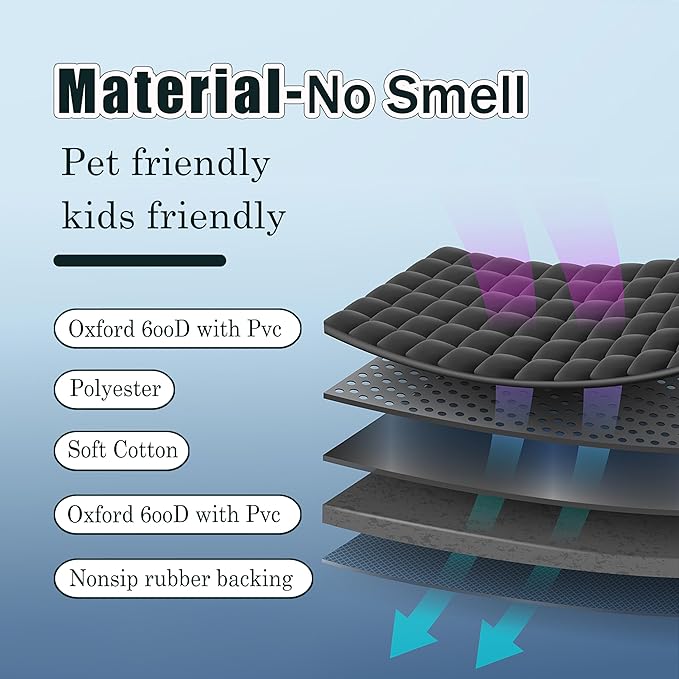 Cshionary100% Waterproof Dog Car Seat Cover - 600D Heavy Durable Dog Seat Cover for Back Seat-Slip Backing, Fits Cars/Trucks/SUVs, Stops Mud/Scratches/Shedding (BoheBlack with Orange)