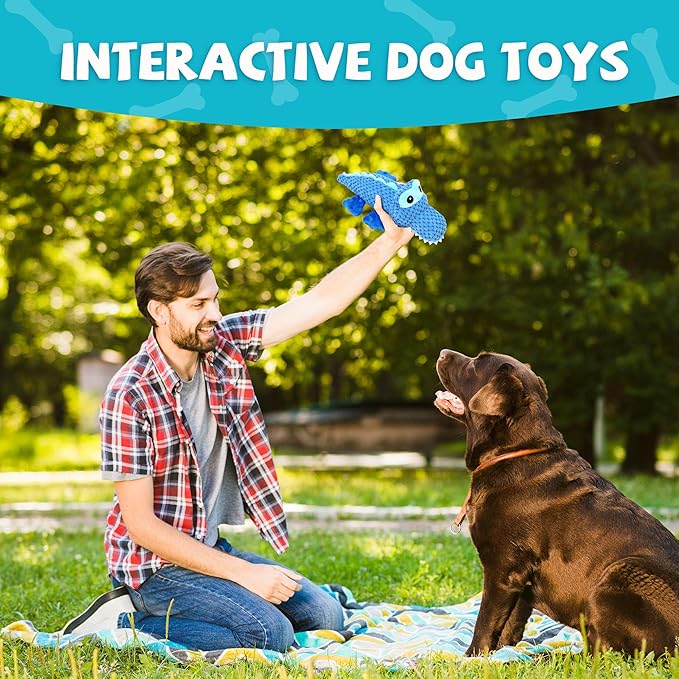 Prime Pets 5 Pack Dog Squeaky Toys, Plush Stuffed Animal Dog Toys, Value Bundle Assortment Dog Toy for Small Medium Large Dogs, Puppy Chew Toy