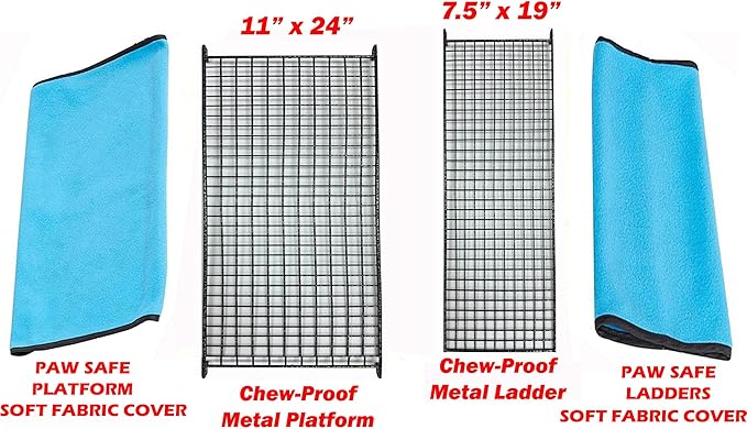 Huge 37"x24"x63"H Deluxe Two Full Story Double Unit Tight 1/2-Inch Bar Spacing X-Large Double Front Doors for Feisty Ferret Hammock Chinchilla Rat Mouse Gerbil Small Animals Critters Rolling Cage