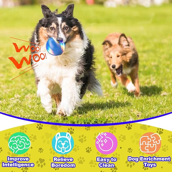 BABORUI Interactive Dog Toys, Vibrating Dog Ball with Remote Control & Bark Sound Led Light, Moving Interactive Balls for Small Medium Large Dogs, Enrichment Toys to Keep Them Busy