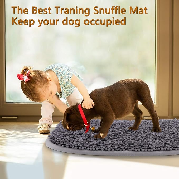 Snuffle Mat for Dogs, 20'' x 28'' Dog Sniffing Interactive Feeding Game Boredom, Puzzle Toys Encourages Natural Foraging Skills and Stress Relief Small/Medium/Large Dogs(20'' x 28'')