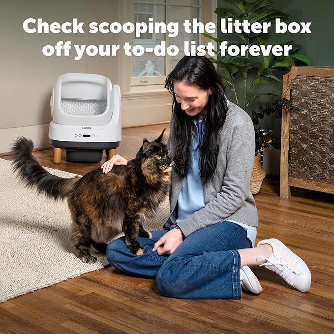 PetSafe ScoopFree OpenSky Automatic Self-Cleaning Cat Litter Box – Advanced Odor Control – App Controlled with Health Monitoring – Works with Any Litter – Up to 2 Weeks of Hands-Free Cleaning