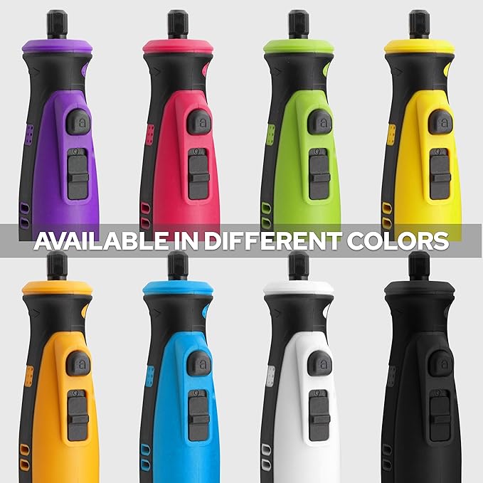 Diamondg Cordless Dog Nail Grinder with Quiet Sound & LED Tip for Large & Small Dogs, 4hrs. Runtime, 2 Bits Included, Purple