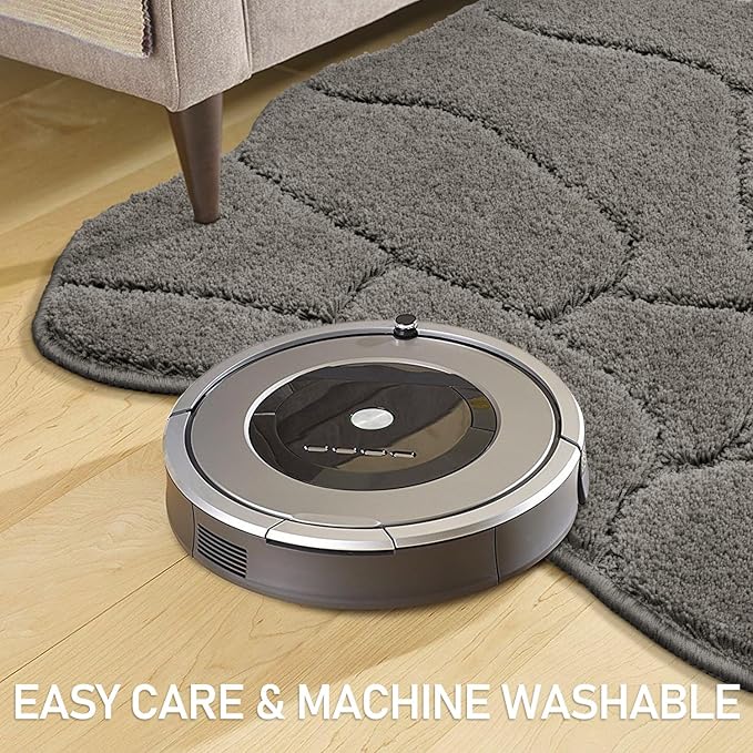 Large Dog Door Mat for Muddy Paws, 22x47 Absorbent Dirt Trapper Long Door Mat, Non-Slip Washable Mud Mat for Dogs, Polyester Microfiber Soft Pet Rug Mat for Entryway, Mud Dog Paws, Patio (Gray)