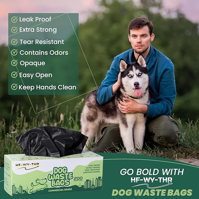 Dog Waste Bags 2000 Count - Thick, leakproof, tear-resistant replacement poop bags for outdoor dispensers