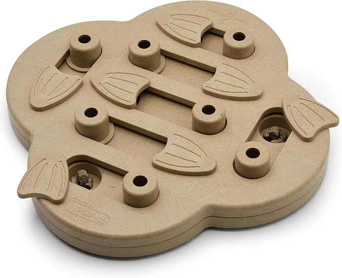 Outward Hound by Nina Ottosson Dog Hide N' Slide Treat Puzzle Enrichment Toy, Level 2 Intermediate, Tan, Composite