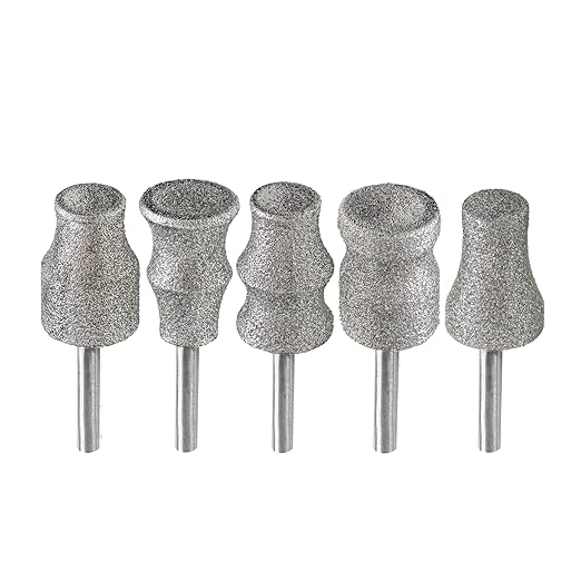 Diamond Rotary Pet Nail Grinder Replacement Heads Dog Nail Grinder Bit-BGTEC 5PCS 1/8" Diamond Replaceable Tip for Pet Claw Grooming(Mixed)