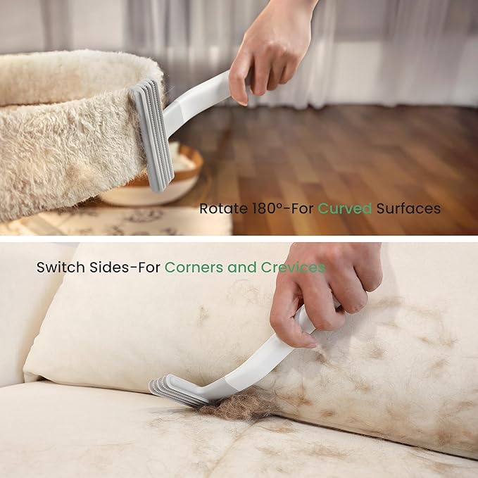 Layer Brush Pet Hair Removal Tool for Raking up Embedded Hair and Debris, Reusable Fabric-Friendly Cat and Dog Hair Remover for Couch, Car, Rug, Cat Tree and Others