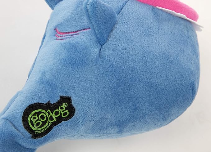 goDog Action Plush Shark Animated Squeaky Dog Toy, Chew Guard Technology - Blue, One Size