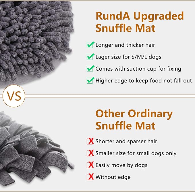 Snuffle Mat for Dogs, 20'' x 28'' Dog Sniffing Interactive Feeding Game Boredom, Puzzle Toys Encourages Natural Foraging Skills and Stress Relief Small/Medium/Large Dogs(20'' x 28'')