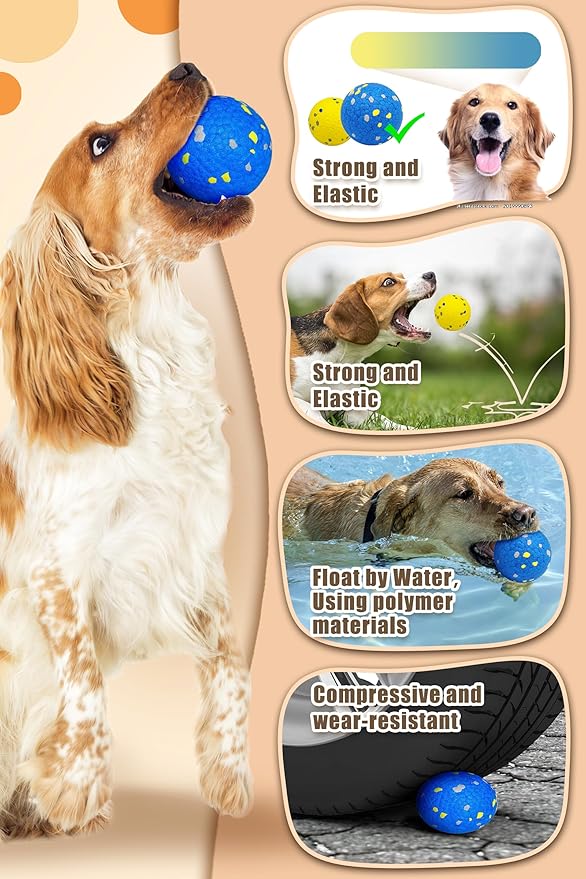 Indestructible Dog Toys Dog Toys for Large Dogs Flying Discs for Medium/Large Breeds Dog Training Ring,Floating Dog Ring Toys for Throwing,Catching Flying Lightweight Dog Toy (Yellow)