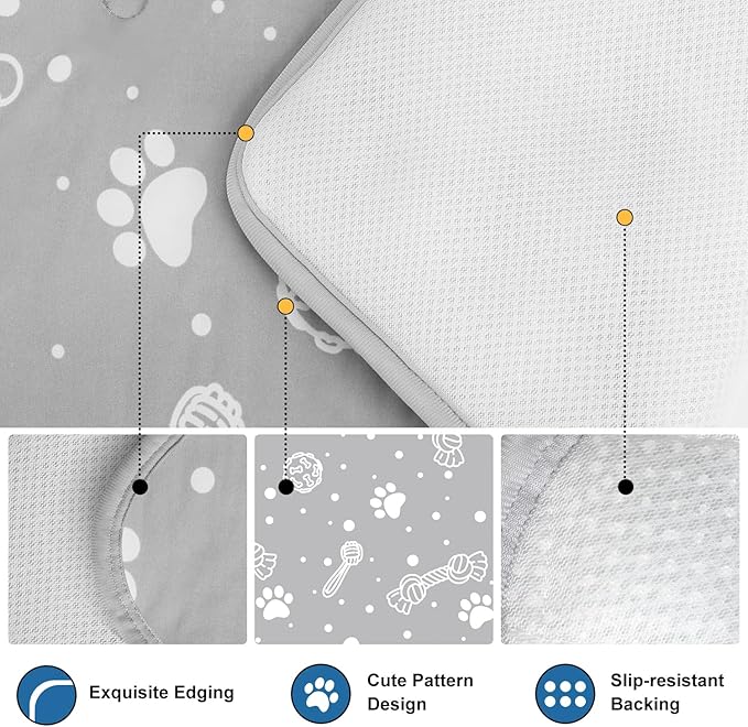 MH MYLUNE HOME Dog Cooling Mat with Supportive Pillows, 39"x28" Arc-Chill Fiber & Endothermic Color Changing Self Cooling Pad, Foldable & Washable Non-Toxic Summer Pet Blanket