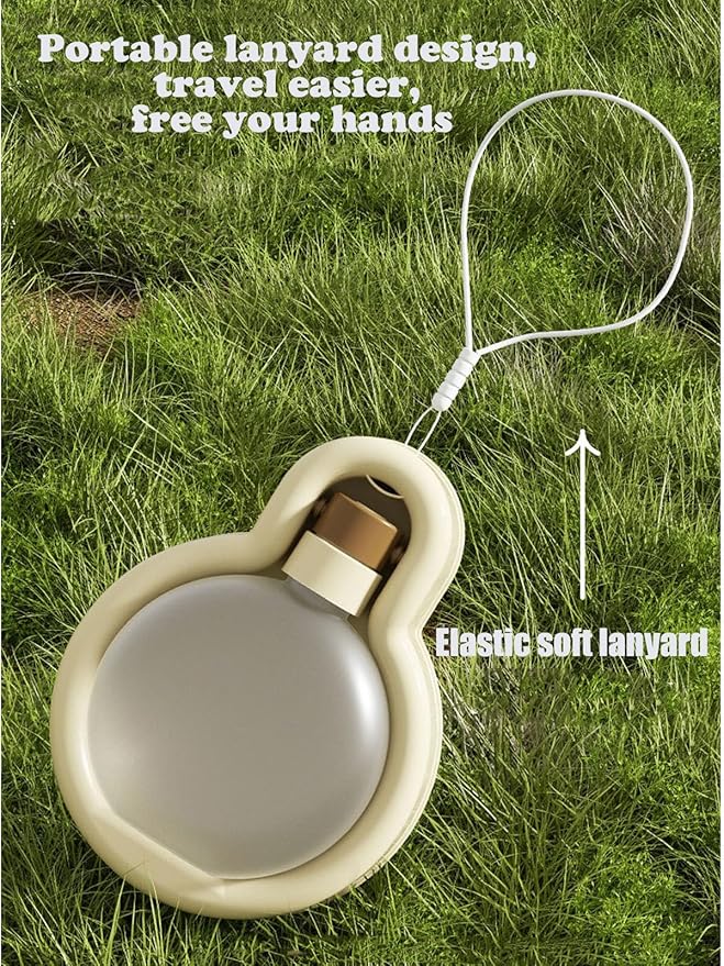 17OZ Portable Foldable Pet Dog Walking Water Bottle, Pet Travel Water Dispenser for Outdoor Walking, Hiking, and Travel Gravity Water Kitten Drinker(Yellow)