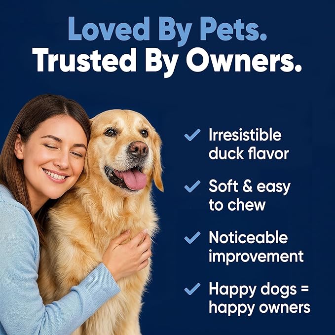 Woofy Advanced Strength Hip & Joint Health Supplement for Dogs - with Glucosamine, Chondroitin, MSM, Omega 3 and Green Lipped Mussel, 90 Flavored Chews for Small and Medium Dog Breeds