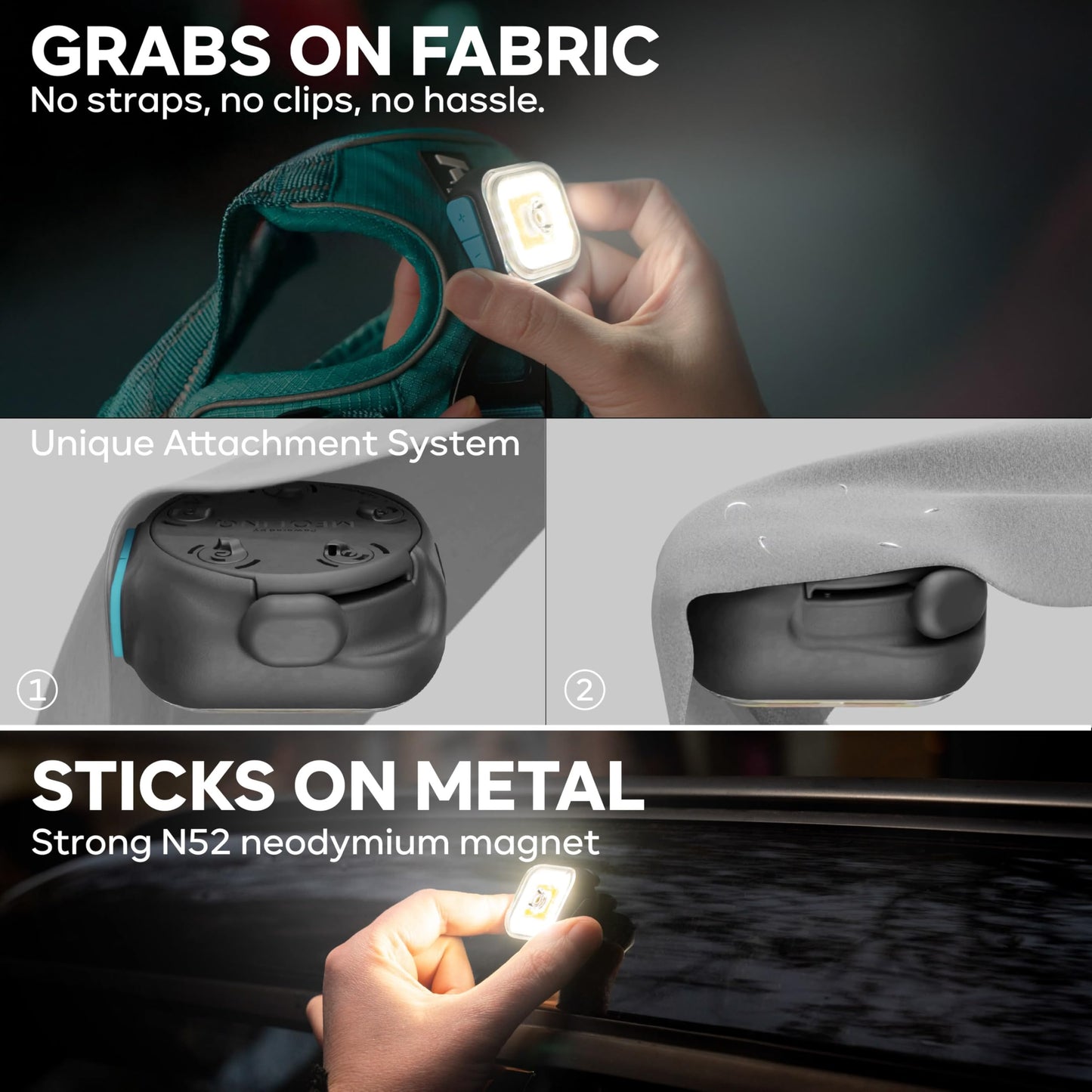 Dog Collar Light (1 Pack), Powerful 500 Lumens Dog Lights for Night Walking, New Generation Rechargeable Reflective Dog Light - Dog Hiking Gear