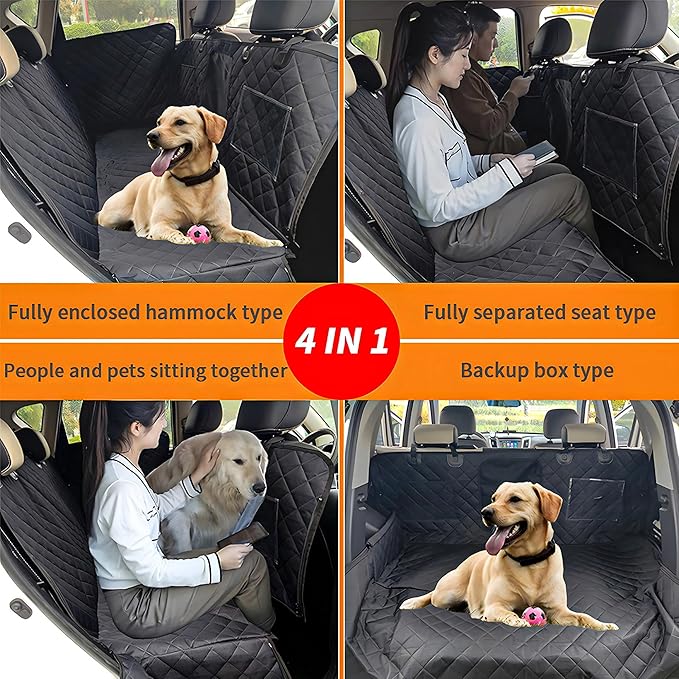 Dog Car Seat Cover Waterproof & Nonslip | Pet Seat Protector for Cars,SUVs,Trucks.