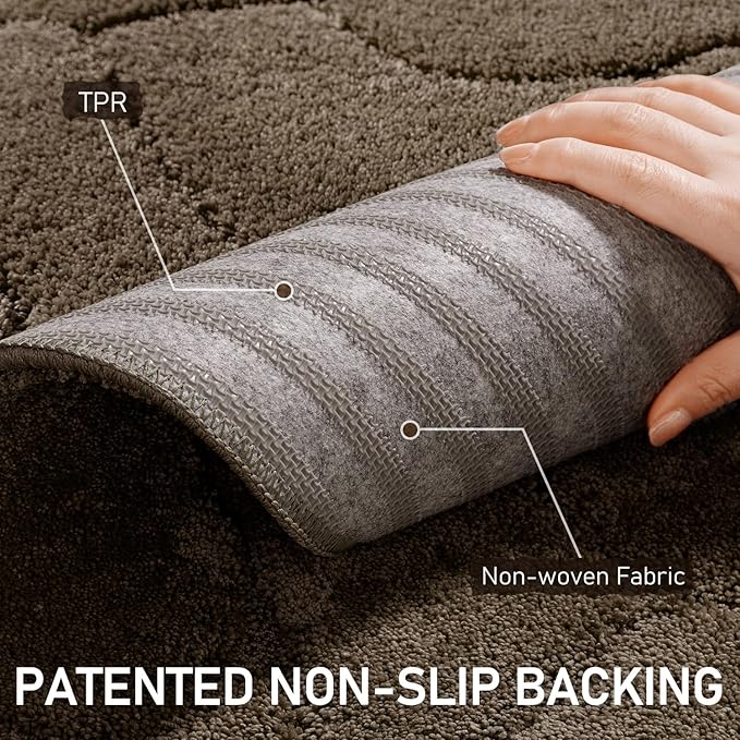 Large Dog Door Mat for Muddy Paws, 22x47 Absorbent Dirt Trapper Long Door Mat, Non-Slip Washable Mud Mat for Dogs, Polyester Microfiber Soft Pet Rug Mat for Entryway, Mud Dog Paws, Patio ( Latte)