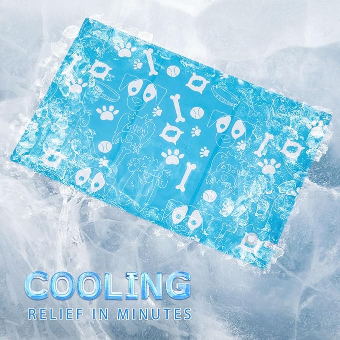 Ownpets Dog Cooling Mat, X-Large 43" x 27" Instant Cooling Pet Pad, Thickened Portable Pet Cool Pad for Dogs and Cats, Leakproof Water-Filled Summer Relief Mat for Crate, Floor, Car, Outdoor