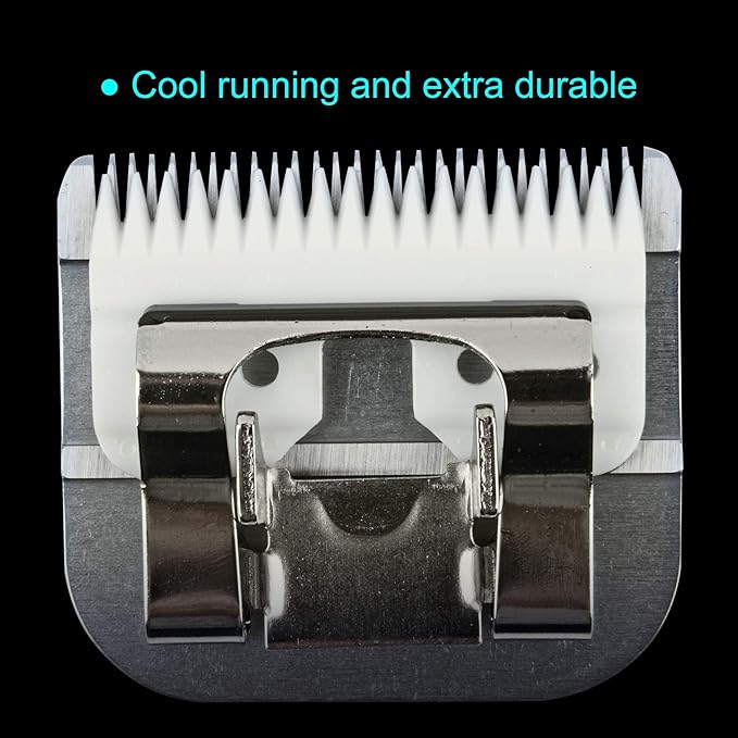 Detachable Ceramic Blade - Size 10 Blade 1/16", Made of High-Tech Ceramic Materials, Compatible with Most Andis, Oster, Wahl A5 Clippers