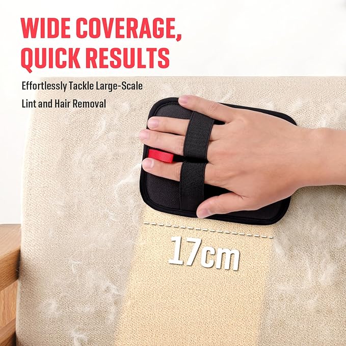 Pet Hair Remover, Electrostatic Pet Hair Removal Gloves, Reusable Cat & Dog Hair Remover for Couch, Furniture, Carpet, Curtain, Upgraded Animal Fur Removal Tool, Cat Grooming Gloves-1 PCS