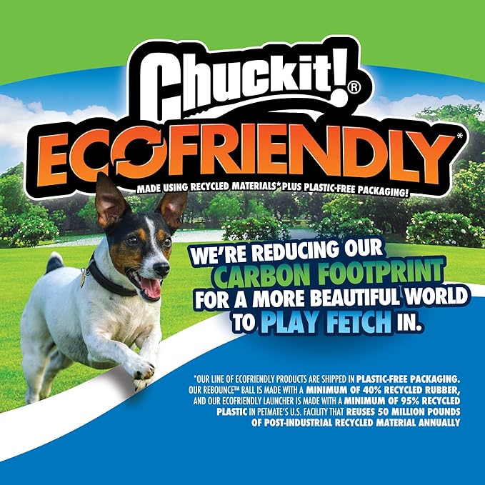Chuckit! Limited Edition EcoFetch Ball Dog Toy, Medium (2.5 Inch Diameter) Pack of 3, for Breeds 20-60 lbs