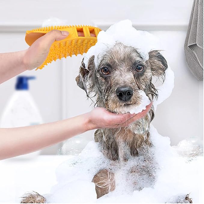 3 in 1 Cat Brush, Pet Brush for Cat Dog Long Short Haired, with Shower Combo, One Click Pet Hair Removal Comb for Small Animals Shedding & Grooming