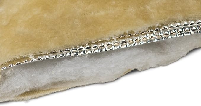 Furhaven ThermaNAP Self-Warming Cat Bed for Indoor Cats & Large/Medium Dogs, Washable & Reflects Body Heat - Quilted Faux Fur Reflective Bed Mat - Snow Leopard, Large