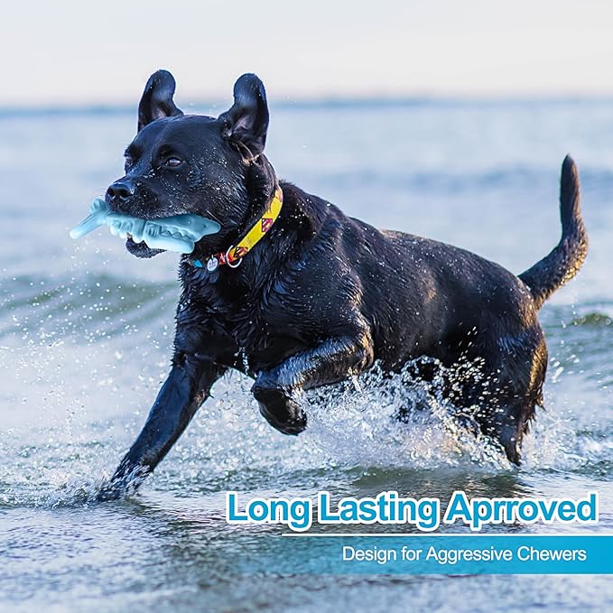 KXK Durable Dog Chew Toys for Aggressive Chewers Large Medium Small Breed, Tough Dog Toys for Large Medium Small and Puppies Teeth Cleaning, Pet Toy with Durable Nylon (New-4 Pack)