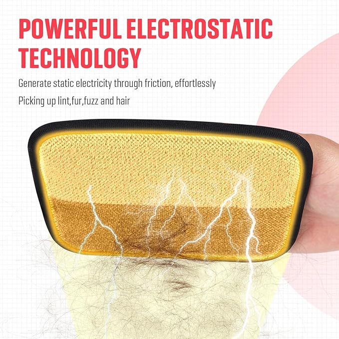 Pet Hair Remover, Electrostatic Pet Hair Removal Gloves, Reusable Cat & Dog Hair Remover for Couch, Furniture, Carpet, Curtain, Upgraded Animal Fur Removal Tool, Cat Grooming Gloves-1 PCS