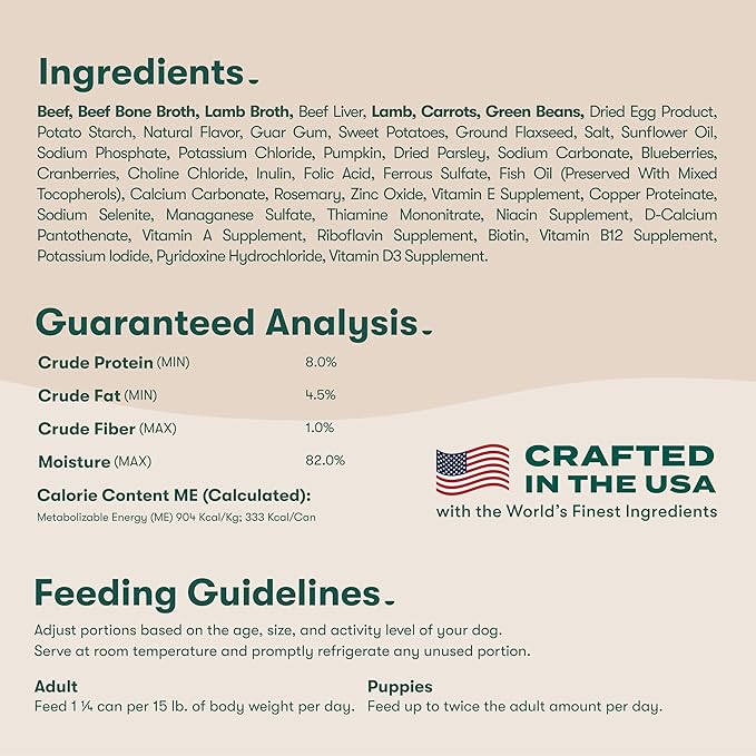 Jinx Bone Broth Stew for Dogs - Beef & Vegetables Recipe - Grain-Free Wet Dog Food & Topper for Picky Eaters - Promotes Lean Muscle Growth, A Healthy Coat & Improved Digestion - 13 Oz, 12 Pack