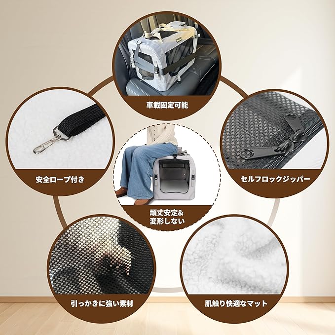 Large Cat Carrier for Cats Collapsible Soft Pet XL Crate for Large/Medium Cats 15lbs+ Car Travel Portable Bag with Water Bottle Slot Ideal for Long Trips (Black, 20.0"L x 14.0"W x 14.0"H)