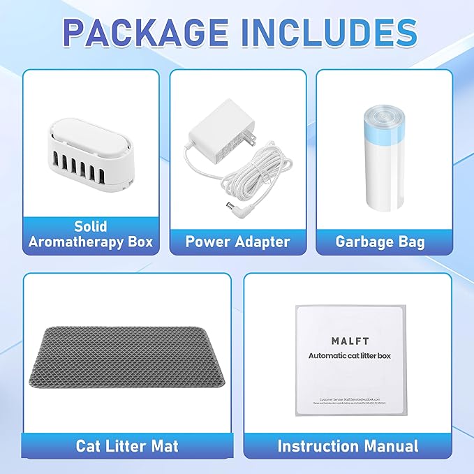 Automatic Cat Litter Box 90L, Self-Cleaning Litter Box - WiFi/Smart APP Control, Night Mode, Anti-Pinch Safety System for Multiple Cats, Includes Premium Mat & Waste Bags