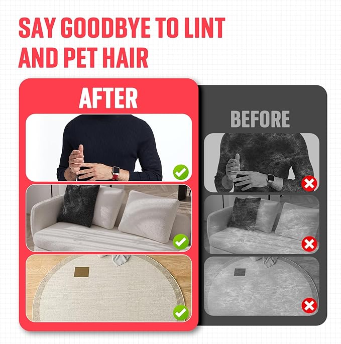 Pet Hair Remover, Electrostatic Pet Hair Removal Gloves, Reusable Cat & Dog Hair Remover for Couch, Furniture, Carpet, Curtain, Upgraded Animal Fur Removal Tool, Cat Grooming Gloves-1 PCS