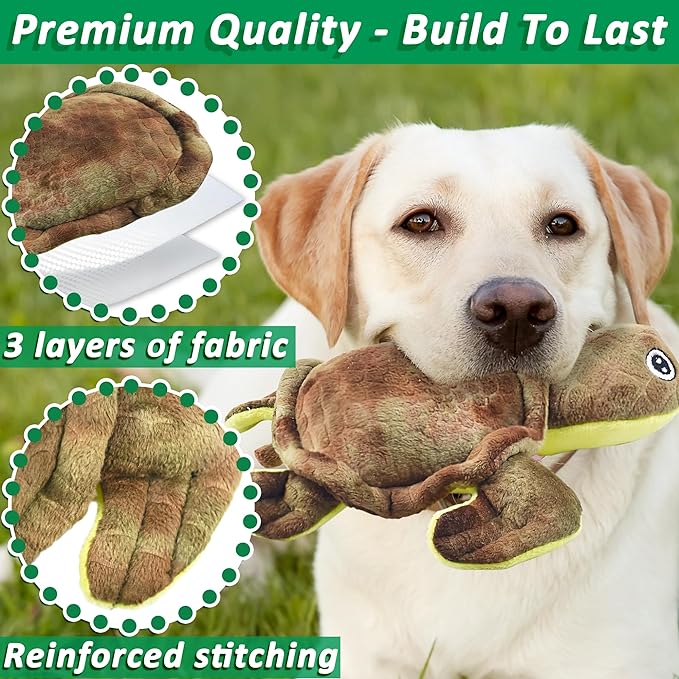 Stuffed Animal Dog Toys, 5 Pack Tough Squeaky Dog Toys, Plush Toys Assortment, Great Value Pet Toys Bundle, Woodland Series Chew Toys for Large Medium and Small Dogs Puppy Pet Toys