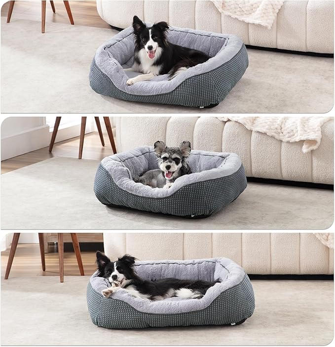 INVENHO Large Dog Beds Large Sized, Washable Orthopedic Warming Soft Sleeping Durable with Anti-Slip Bottom
